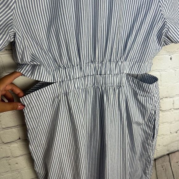 Old Navy Navy Cut Out MIDI Shirt Dress Medium - Picture 8 of 13